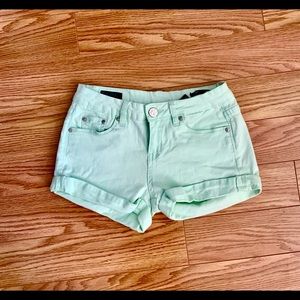 William Rast mint green shorts size 0